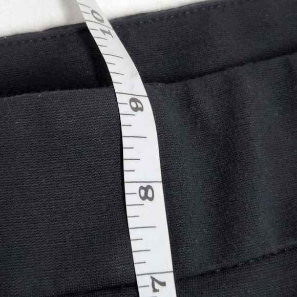 Loft ponte stretch pants faux leather tuxedo stripe black 6 - Picture 15 of 16